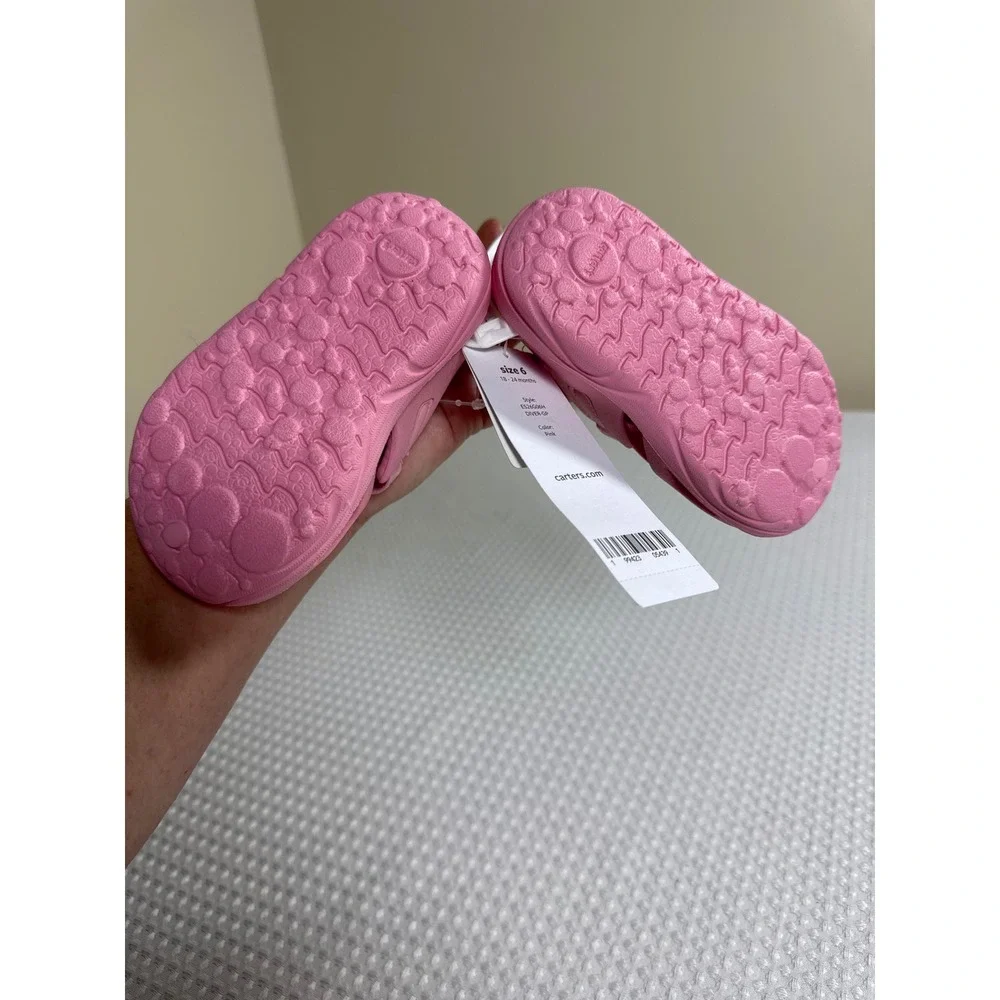 Carter's Water Shoes Toddler Size 6 Every Step Diver-GP Pink NWT